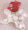 BP36 lucite running bear pin